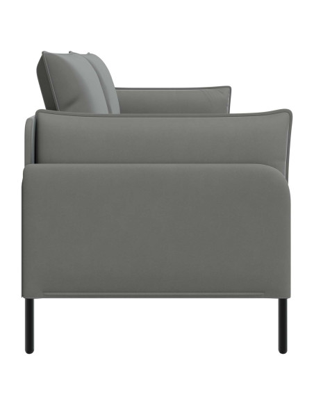 Divano 3-Persone 3 posto Grigio Scuro 222 x 81 x 89 cm Velluto