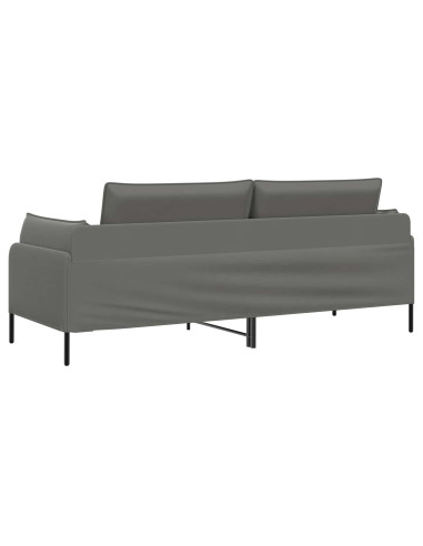 Divano 3-Persone 3 posto Grigio Scuro 222 x 81 x 89 cm Velluto