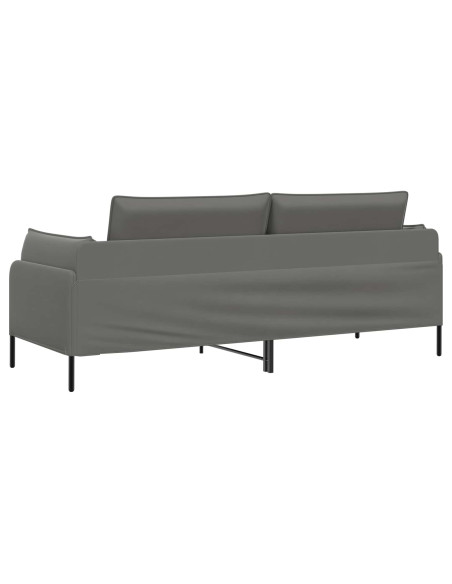 Divano 3-Persone 3 posto Grigio Scuro 222 x 81 x 89 cm Velluto
