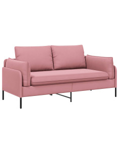 Divano a 2 Posti 2 posto Rosa 188 x 81 x 89 cm Velluto 2