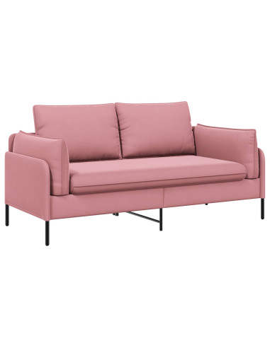 Divano a 2 Posti 2 posto Rosa 188 x 81 x 89 cm Velluto
