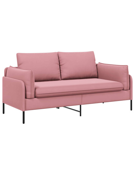 Divano a 2 Posti 2 posto Rosa 188 x 81 x 89 cm Velluto