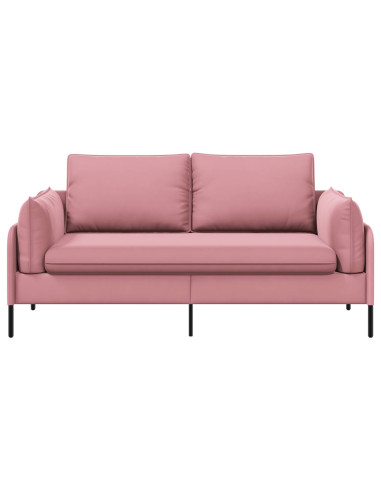 Divano a 2 Posti 2 posto Rosa 188 x 81 x 89 cm Velluto