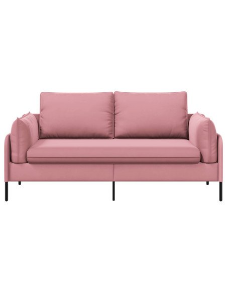 Divano a 2 Posti 2 posto Rosa 188 x 81 x 89 cm Velluto