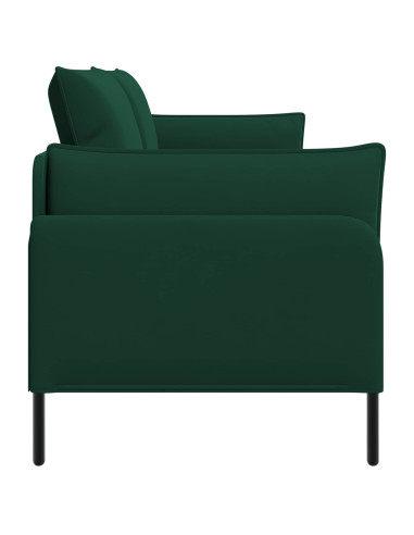 Divano 3-Persone Verde Scuro 222 x 81 x 89 cm Velluto
