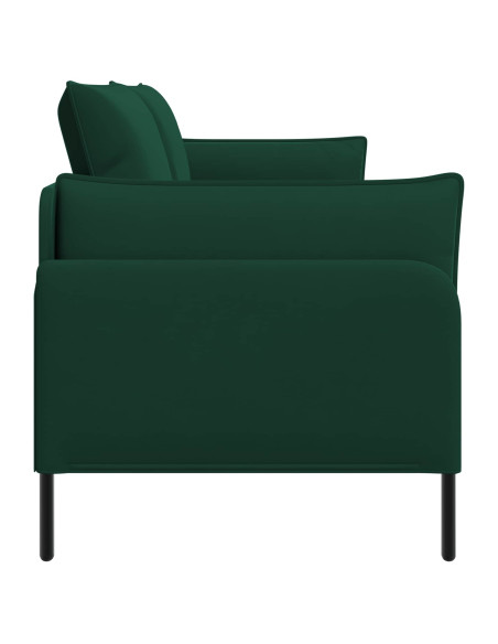 Divano 3-Persone Verde Scuro 222 x 81 x 89 cm Velluto