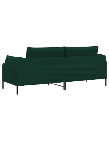 Divano 3-Persone Verde Scuro 222 x 81 x 89 cm Velluto