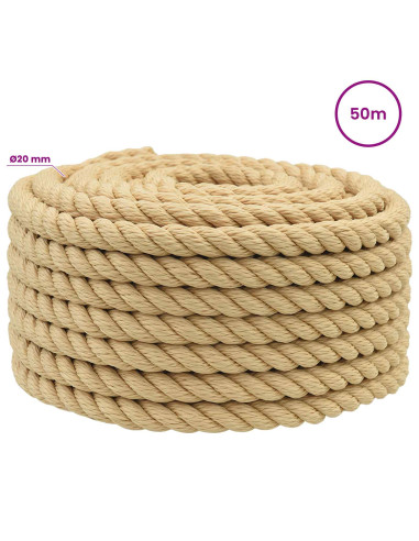 Corda multiuso 20 mm 50 m Naturale PP 2400 kg Carico massimo