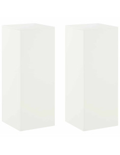 Supporto per piante 2 pcs Bianco 40 x 40 x 100 cm Acciaio 2