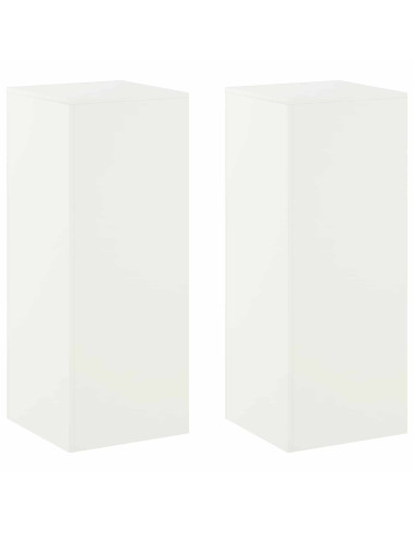 Supporto per piante 2 pcs Bianco 40 x 40 x 100 cm Acciaio