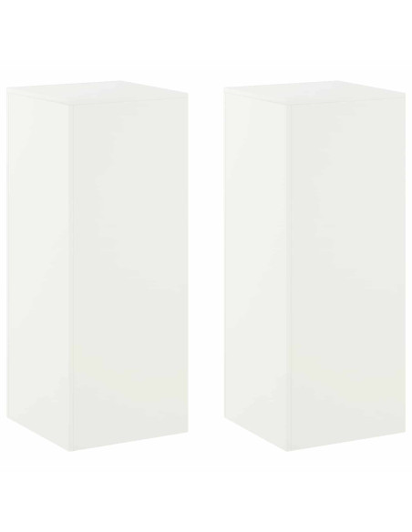 Supporto per piante 2 pcs Bianco 40 x 40 x 100 cm Acciaio