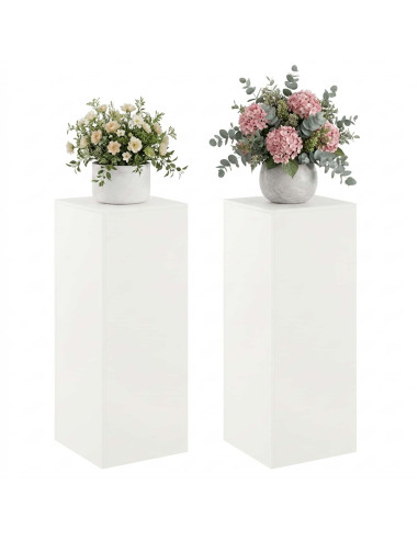 Supporto per piante 2 pcs Bianco 40 x 40 x 100 cm Acciaio