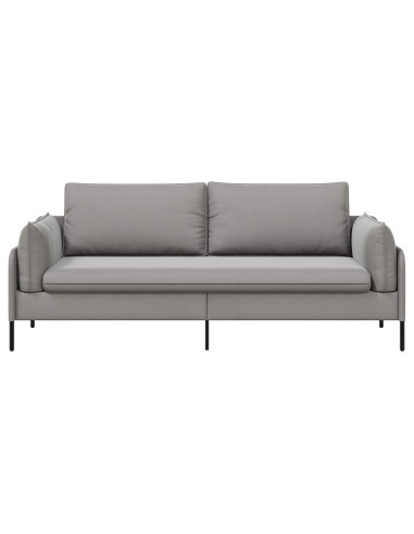 Divano 3-Persone Grigio Chiaro 222 x 81 x 89 cm Velluto