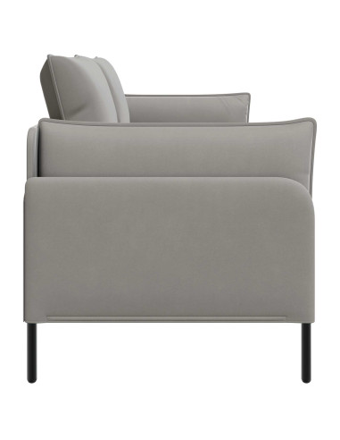 Divano 3-Persone Grigio Chiaro 222 x 81 x 89 cm Velluto