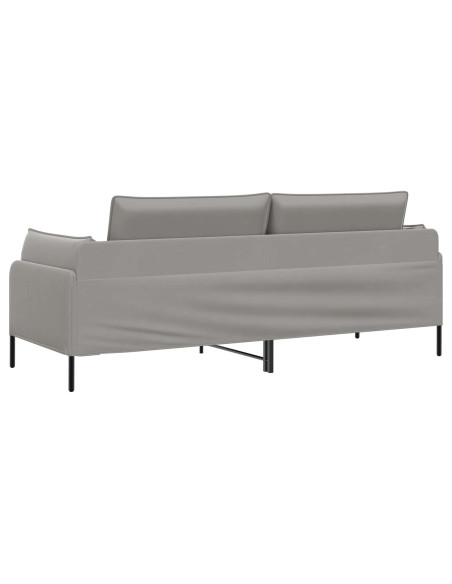 Divano 3-Persone Grigio Chiaro 222 x 81 x 89 cm Velluto