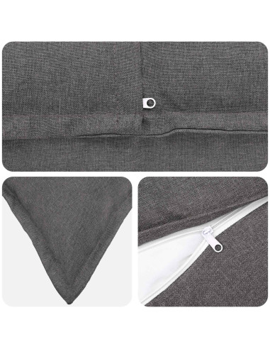 Federa 6 pcs HOUTEN Grigio Chiaro 65 x 65 cm Lino