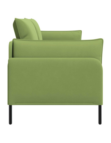 Divano 3-Persone 3 posto Verde chiaro 222 x 81 x 89 cm Velluto