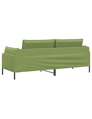 Divano 3-Persone 3 posto Verde chiaro 222 x 81 x 89 cm Velluto