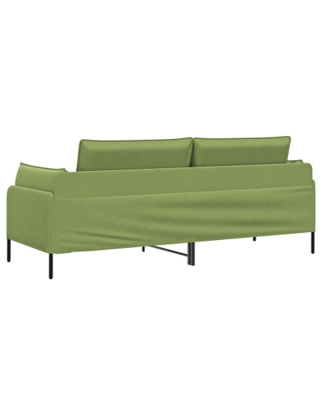 Divano 3-Persone 3 posto Verde chiaro 222 x 81 x 89 cm Velluto