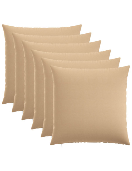 Federa 6 pz HEERLEN Crema 65 x 65 cm Tessuto