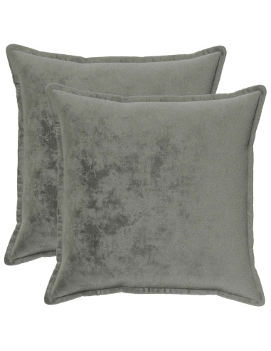Federa 2 pcs HOUTEN Grigio Scuro 65 x 65 cm Flanella