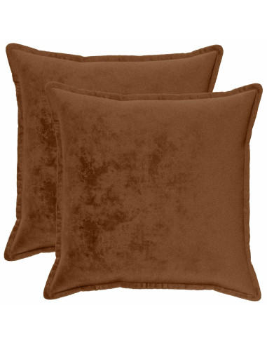Federa 2 pcs HOUTEN Marrone Chiaro 55 x 55 cm Flanella