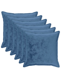 Federa 6 pcs HOUTEN Azzurro 55 x 55 cm Flanella