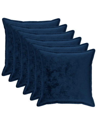 Federa 6 pcs HOUTEN Blu navy 60 x 60 cm Flanella