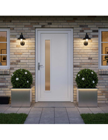 Fioriera da giardino con LED 2 pz Argento 50 x 60 x 48 cm