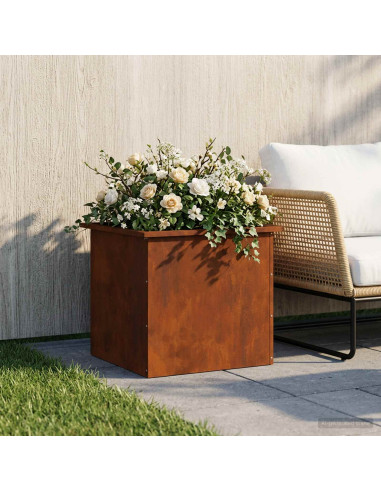 Fioriera da giardino con LED Ruggine 50 x 60 x 48 cm