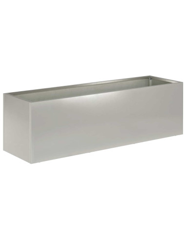 Vaso da giardino 2 pz Argento 100 x 30 x 30 cm Acciaio Inox
