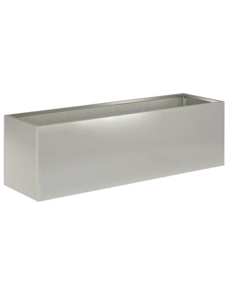 Vaso da giardino 2 pz Argento 100 x 30 x 30 cm Acciaio Inox