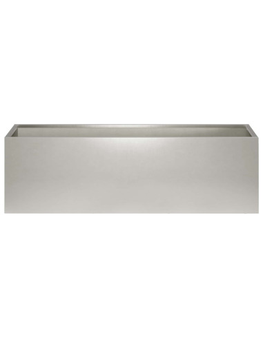 Vaso da giardino 2 pz Argento 100 x 30 x 30 cm Acciaio Inox