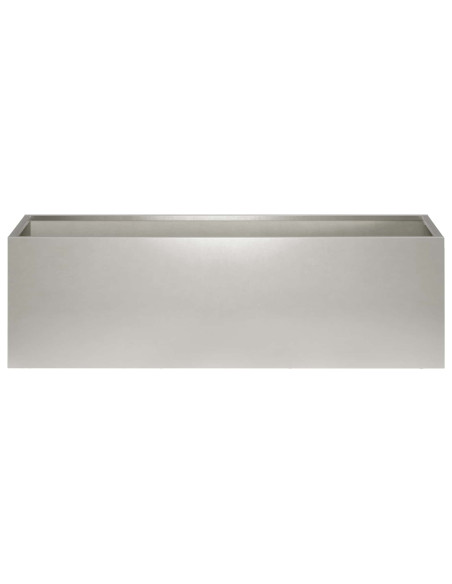 Vaso da giardino 2 pz Argento 100 x 30 x 30 cm Acciaio Inox