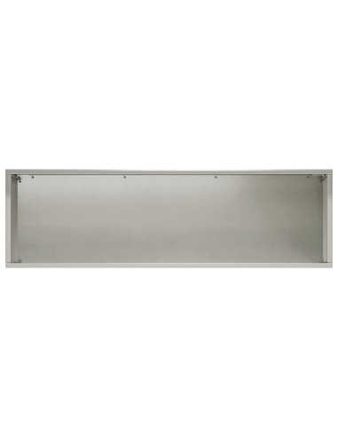 Vaso da giardino 2 pz Argento 100 x 30 x 30 cm Acciaio Inox