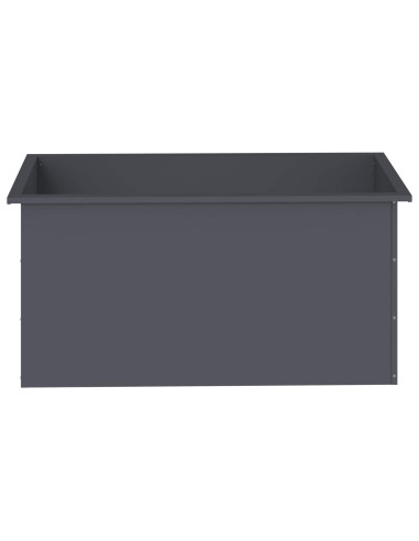 Fioriera da giardino con LED 2 pz Antracite 50 x 100 x 48 cm