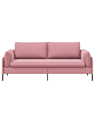 Divano 3-Persone Rosa 222 x 81 x 89 cm Velluto
