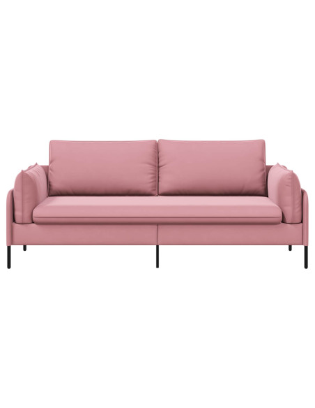 Divano 3-Persone Rosa 222 x 81 x 89 cm Velluto
