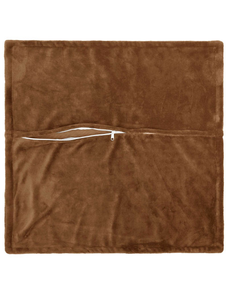 Federa 2 pcs HOUTEN Marrone Chiaro 55 x 55 cm Flanella
