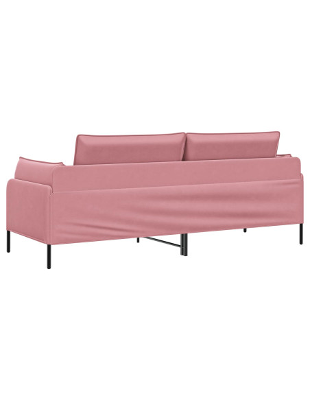 Divano 3-Persone Rosa 222 x 81 x 89 cm Velluto