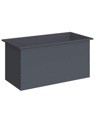 Fioriera da giardino con LED Antracite 50 x 100 x 48 cm Acciaio