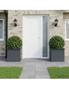 Fioriera da giardino con LED 2 pz Antracite 50 x 60 x 48 cm