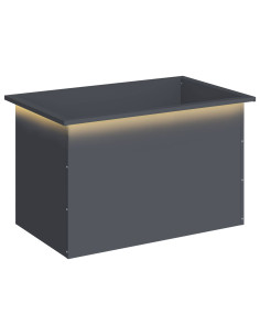 Fioriera da giardino con LED Antracite 50 x 80 x 48 cm Acciaio 2