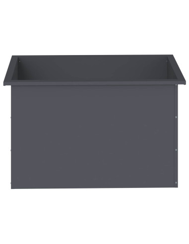 Fioriera da giardino con LED Antracite 50 x 80 x 48 cm Acciaio