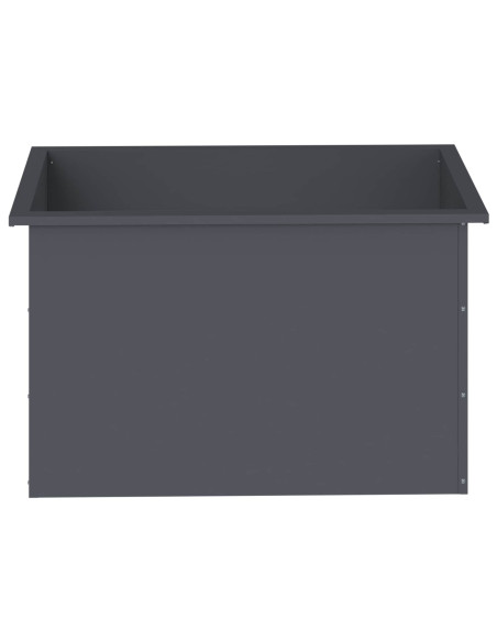 Fioriera da giardino con LED 2 pz Antracite 50 x 80 x 48 cm