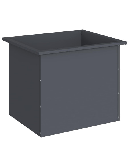 Fioriera da giardino con LED Antracite 50 x 60 x 48 cm Acciaio