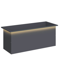 Fioriera da giardino con LED Antracite 40 x 100 x 40 cm Acciaio 2