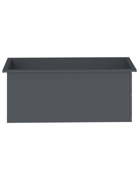 Fioriera da giardino con LED Antracite 40 x 100 x 40 cm Acciaio