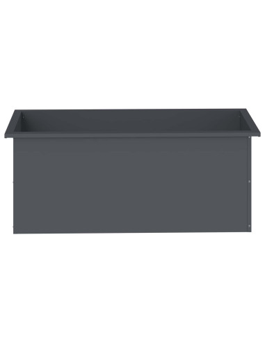 Fioriera da giardino con LED Antracite 40 x 100 x 40 cm Acciaio