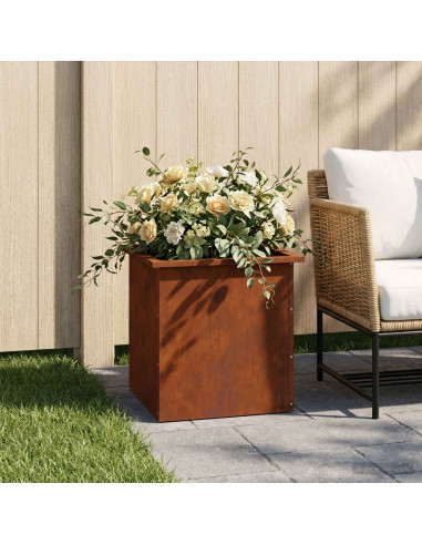 Fioriera da giardino con LED Ruggine 50 x 50 x 48 cm